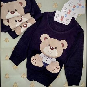 Baby Boy Sweater (Adorable Teddy) Clothes 0-3Months